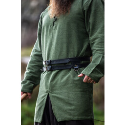 Double belt Ubbe, black - Celtic Webmerchant