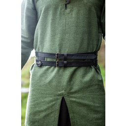 Double belt Ubbe, black - Celtic Webmerchant