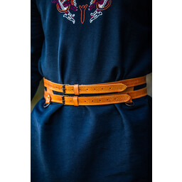 Double belt Ubbe, brown - Celtic Webmerchant