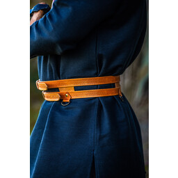 Double belt Ubbe, brown - Celtic Webmerchant