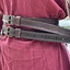 Double Viking belt Floki, dark brown - Celtic Webmerchant