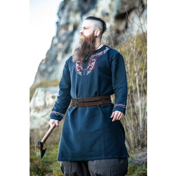 Double Viking belt Floki, dark brown - Celtic Webmerchant