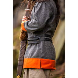 Dubbele Viking riem Floki, zwart - Celtic Webmerchant