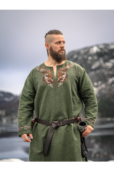 Tunica vichinga Snorri, verde - Celtic Webmerchant
