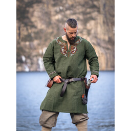 Túnica vikinga Snorri, verde - Celtic Webmerchant