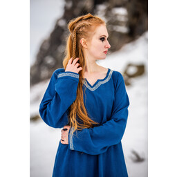 Frühmittelalterkleid Aelswith, blau - Celtic Webmerchant