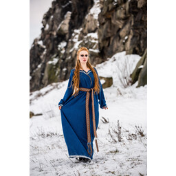 Frühmittelalterkleid Aelswith, blau - Celtic Webmerchant