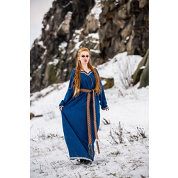 Frühmittelalterliches Kleid Aelswith, blau - Celtic Webmerchant