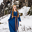 Early medieval dress Aelswith, blue - Celtic Webmerchant