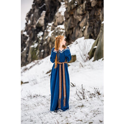 Frühmittelalterliches Kleid Aelswith, blau - Celtic Webmerchant