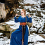 Early medieval dress Aelswith, blue - Celtic Webmerchant