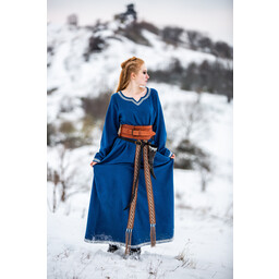 Frühmittelalterkleid Aelswith, blau - Celtic Webmerchant