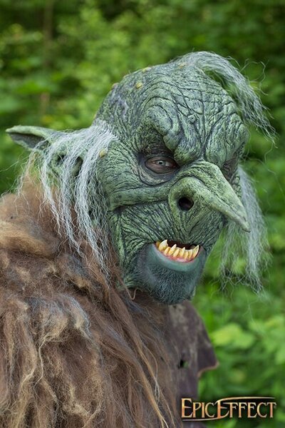 Maska Władca Goblinów z siwymi włosami - Celtic Webmerchant