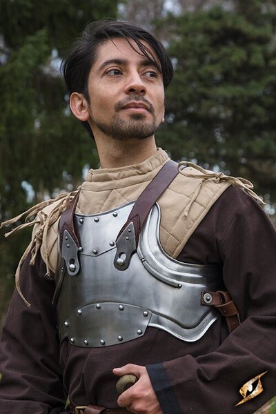 Merc stål-læder cuirass L/XL - Celtic Webmerchant