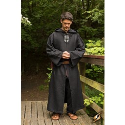 Medieval robe Benedict, black - Celtic Webmerchant