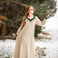 Vestido vikingo Lagertha, natural-verde - Celtic Webmerchant