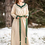 Vestido vikingo Lagertha, natural-verde - Celtic Webmerchant