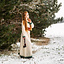 Wikingowska sukienka Lagertha, naturalno-zielona - Celtic Webmerchant