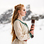 Viking jurk Lagertha, naturel-groen - Celtic Webmerchant