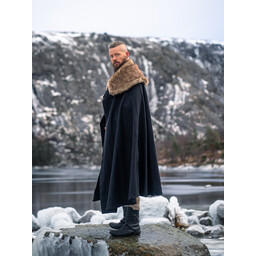 Fur cloak John, black - Celtic Webmerchant