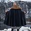 Fur cloak John, black - Celtic Webmerchant