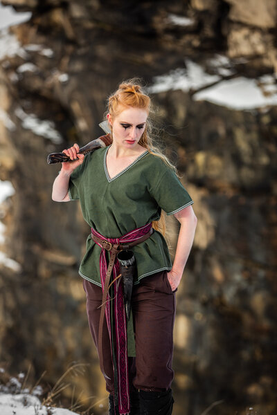 Tunika Valkyrie Brynhild, zielona - Celtic Webmerchant