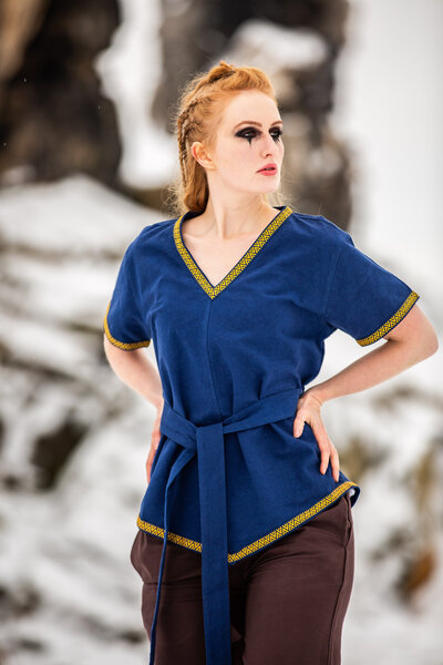 Valkyrie tuniek Brynhild, blauw - Celtic Webmerchant