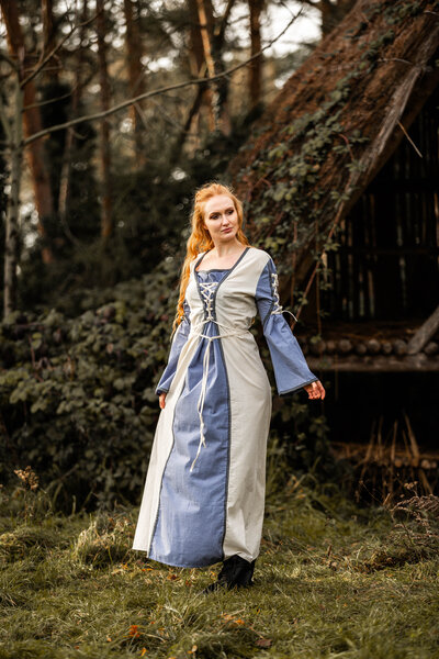 Abito medievale Serena, blu - Celtic Webmerchant