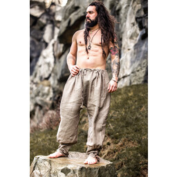 Pantalones vikingo de lino Odin, gris - Celtic Webmerchant
