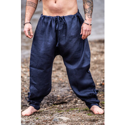 Linen Viking Trousers Odin, blue - Celtic Webmerchant