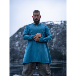 Linen Viking tunic Ragnar, blauw - Celtic Webmerchant