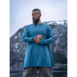 Linen Viking tunic Ragnar, blauw - Celtic Webmerchant