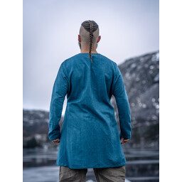 Tunique viking en lin Ragnar, bleu - Celtic Webmerchant