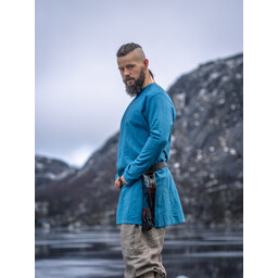 Linen Viking tunic Ragnar, blauw - Celtic Webmerchant