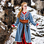 Kaftan wikingów Skadi, niebieski - Celtic Webmerchant