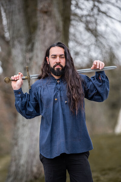 Chemise Wolf bleu - Celtic Webmerchant