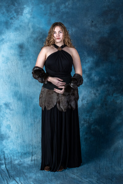 Godinnen Jurk Aphrodite, zwart - Celtic Webmerchant