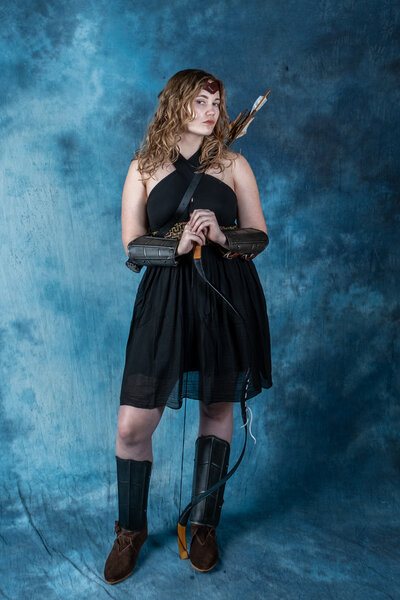 Godinnen Jurk Persephone kort, zwart - Celtic Webmerchant
