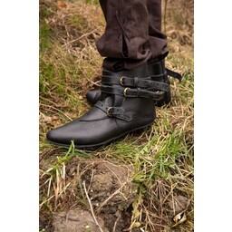Medeltida boots Godfrey, svart - Celtic Webmerchant