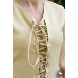 Middeleeuwse jurk Elaine, beige - Celtic Webmerchant