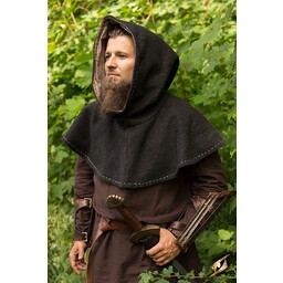 Medieval chaperon Erhard, dark grey - Celtic Webmerchant