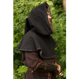 Medieval chaperon Erhard, dark grey - Celtic Webmerchant