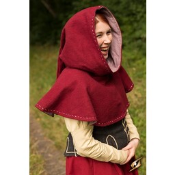 Medieval chaperon Erhard, red - Celtic Webmerchant