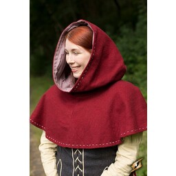 Medieval chaperon Erhard, red - Celtic Webmerchant