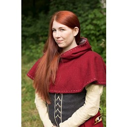 Chaperon médiéval Erhard, rouge - Celtic Webmerchant