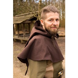 Medieval chaperon Walt, brown - Celtic Webmerchant