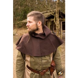 Medieval chaperon Walt, brown - Celtic Webmerchant