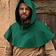 Epic Armoury Medieval chaperon Walt, zielony - Celtic Webmerchant