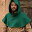 Chaperon medievale Walt, verde - Celtic Webmerchant