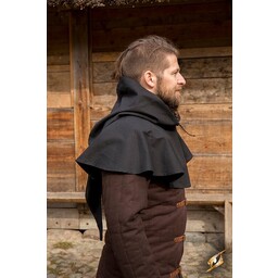 Medieval chaperon Walt, black - Celtic Webmerchant